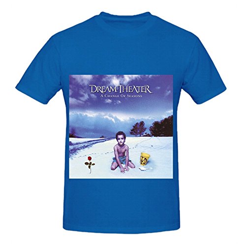 7706131764875 - DREAM THEATER A CHANGE OF SEASONS TOUR HITS MENS CREW NECK SLIM FIT SHIRTS BLUE