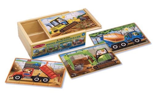 0000772037921 - MELISSA & DOUG WOODEN JIGSAW PUZZLES IN A BOX - CONSTRUCTION