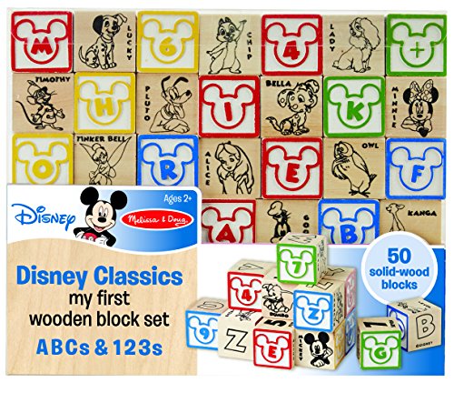 0000772057561 - DISNEY BABY CLASSICS MY FIRST ABC AND 123 WOODEN BLOCK SET