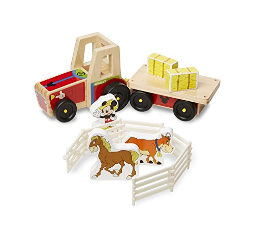 0000772076470 - DISNEY MICKEY MOUSE CLUBHOUSE ON THE FARM WOODEN TRACTOR SET