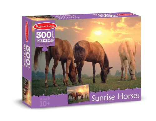 0000772089944 - MELISSA & DOUG SUNSET HORSES CARDBOARD JIGSAW PUZZLE, 300-PIECE