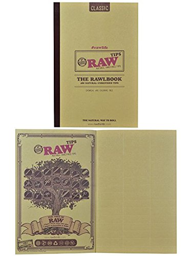 0772195390609 - RAW CLASSIC RAWLBOOK 480 COUNT BOOK OF NATURAL UNREFINED ROLLING TIPS