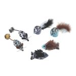 0077234026588 - ANIMAL PRINT RATTLE WITH CATNIP CAT TOY ASSORTED 2 CT