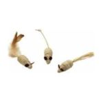0077234028346 - CORN HUSK MOUSE CAT TOY IN TAN