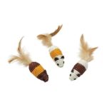 0077234028353 - SISAL MOUSE CAT TOY IN TAN