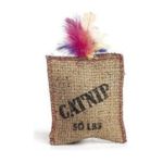 0077234029848 - JUTE AND FEATHER SACK WITH CATNIP 1 TOY
