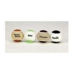 0077234050866 - YUMMY BALL FLAVORED TENNIS BALL DOG TOY 4 PACK