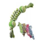 0077234054291 - MEGA TWISTER BRAIDED ROPE DOUBLE TENNIS BALL DOG TOY 1 TOY