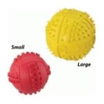 0077234056011 - DURA-FLEX RUBBER BALL DOG TOY 3 3 4 LARGE ASSORTED 3.75 IN