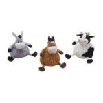 0077234056448 - PLUSH PUFFER BELLIES ASSORTED DOG TOY IN MULTI 10 IN