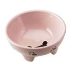 0077234068168 - SPOT STONEWARE FOOTED DOG DISH PINK 5 5 IN
