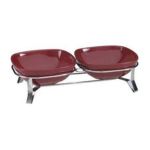 0077234068649 - SPOT METRO DOUBLE DINER CERAMIC RED SMALL