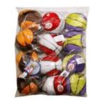 0077234242230 - DOG TOY PLUSH BASKETBALL ASSORTED COLORS 12 PIECE