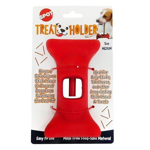 0077234548608 - SPOT TREAT HOLDER- SAFETY DEVICE BULLY STICK HOLDER & YAK CHEESE HOLDER FOR MEDIUM AND LARGE DOGS, TO HELP PREVENT CHOKING, 6IN