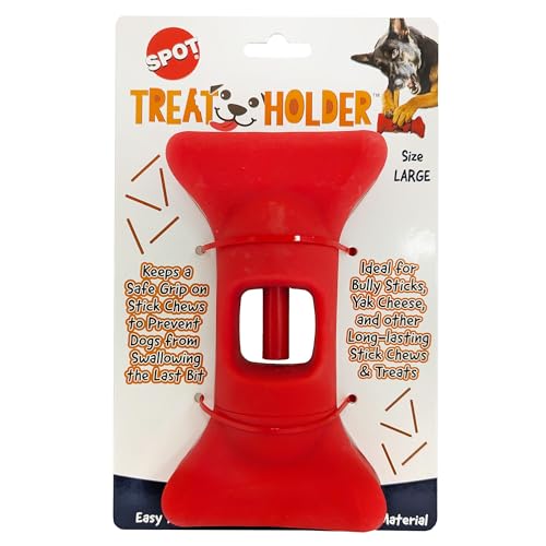 0077234548615 - SPOT TREAT HOLDER- SAFETY DEVICE BULLY STICK HOLDER & YAK CHEESE HOLDER FOR LARGE DOGS, TO HELP PREVENT CHOKING, 6.5 INCH