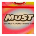 0077245107108 - CHEWING GUM MUST KIDS FRUIT FLAVORED 1.06