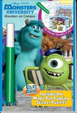 0077259067108 - MONSTERS UNIVERSITY MONSTERS ON CAMPUS 3 IN 1 INVISIBLE INK MAGIC PEN ACTIVITY BOOK