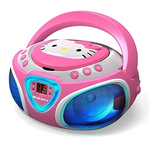 0077283012563 - HELLO KITTY CD BOOMBOX WITH AM/FM RADIO AND LED LIGHT SHOW