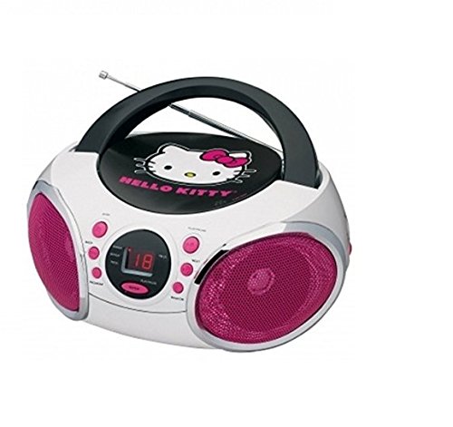 0077283012631 - HELLO KITTY KT2026-MBY PORTABLE STEREO CD BOOMBOX WITH AM/FM RADIO SPEAKER AUX-I