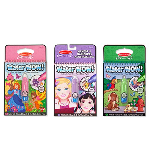 0000772930376 - MELISSA & DOUG ON THE GO WATER WOW BUNDLE - MAKEUP & MANICURES, FAIRY TALE AND ANIMALS