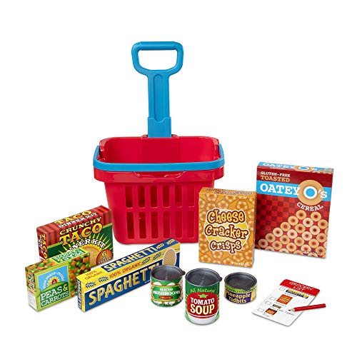 0000772981361 - MELISSA & DOUG FILL & ROLL GROCERY BASKET PLAY SET (PLAY FOOD, DURABLE CONSTRUCTION, 11PIECE, FRUSTRATION-FREE PACKAGING)