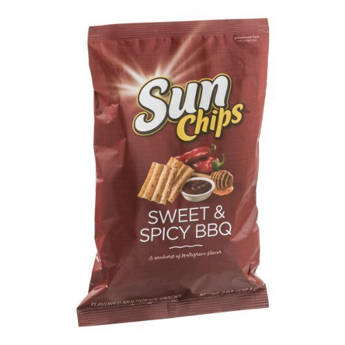 0773194632493 - FRITO LAY, SUN CHIPS, SWEET & SPICY BBQ, MULTI-GRAIN SNACKS, 7OZ BAG (PACK OF 4) BY SUN CHIPS
