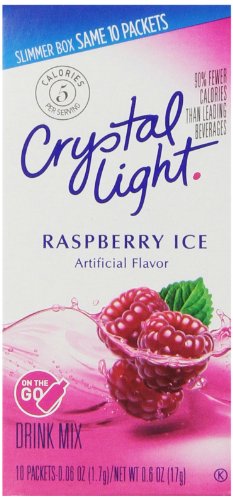 0773194729957 - CRYSTAL LIGHT ON THE GO DRINK MIX, RASPBERRY ICE, 10 PACKETS, 0.6 OUNCE (PACK OF 6)