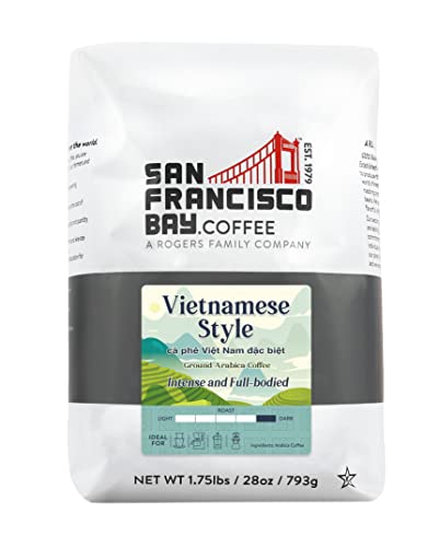 0077324880342 - SAN FRANCISCO BAY VIETNAMESE STYLE 28 OUNCE GROUND DARK ROAST COFFEE FOR VIETNAMESE PHIN FILTER
