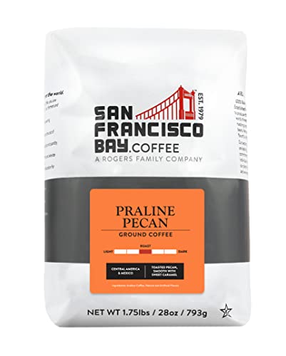 0077324880649 - SAN FRANCISCO BAY COFFEE PRALINE PECAN 28 OUNCE GROUND MEDIUM ROAST FLAVORED COFFEE