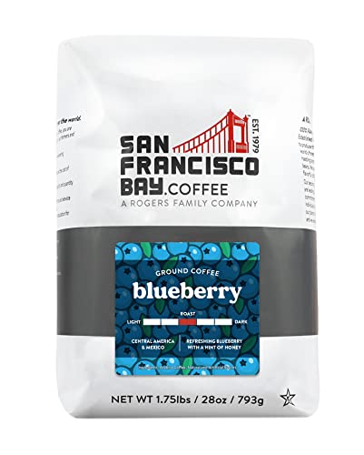 0077324880656 - SAN FRANCISCO BAY COFFEE BLUEBERRY 28 OUNCE GROUND MEDIUM ROAST FLAVORED COFFEE