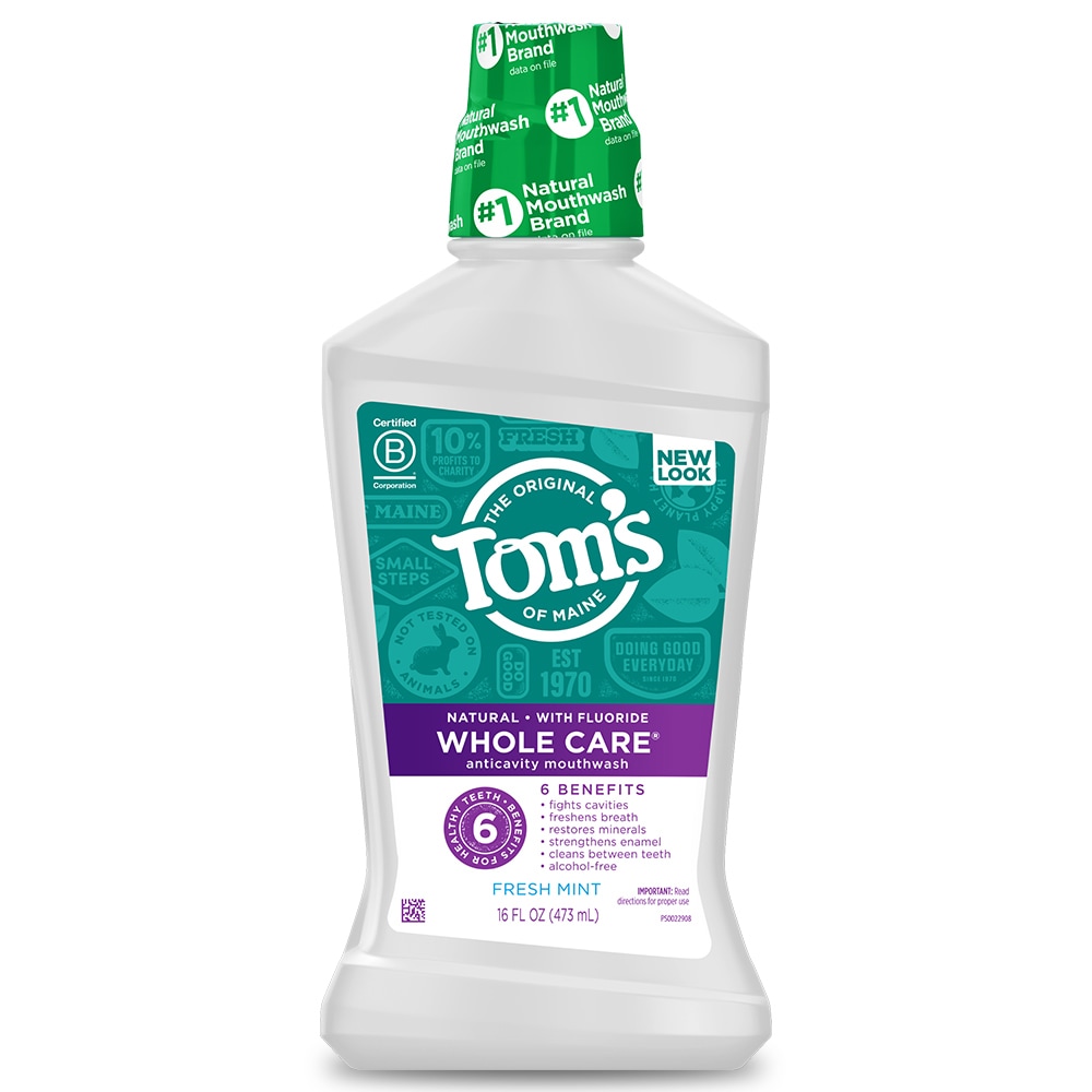 0007732645783 - TOMS OF MAINE WHOLE CARE NATURAL FLUORIDE MOUTHWASH FRESH MINT