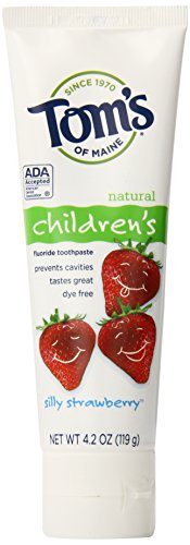 0077326833896 - TOM'S OF MAINE ANTICAVITY FLUORIDE CHILDREN'S TOOTHPASTE, SILLY STRAWBERRY, 4.2-OUNCE, 3 PIECE