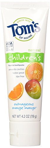 0077326833919 - TOM'S OF MAINE ANTICAVITY FLUORIDE CHILDREN'S TOOTHPASTE, OUTRAGEOUS ORANGE-MANGO, 4.2 OUNCE, 3 COUNT