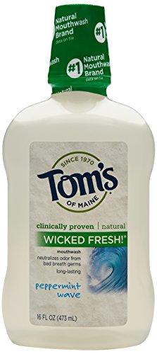 0077326834961 - TOM'S OF MAINE LONG LASTING WICKED FRESH MOUTH WASH, PEPPERMINT WAVE, 16 OUNCE, 3 COUNT