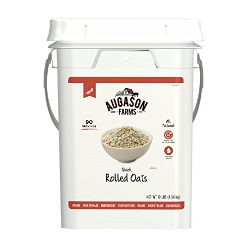 0077344728631 - AUGASON FARMS QUICK ROLLED OATS EMERGENCY FOOD STORAGE 10 POUND PAIL