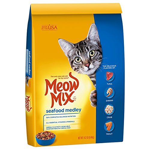 0077344874796 - MEOW MIX SEAFOOD MEDLEY DRY CAT FOOD, 14.2-POUND