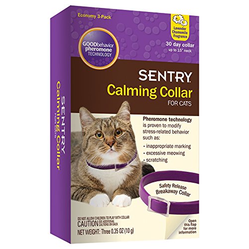 0077348547894 - SENTRY CALMING COLLAR FOR CATS , 3 PACK