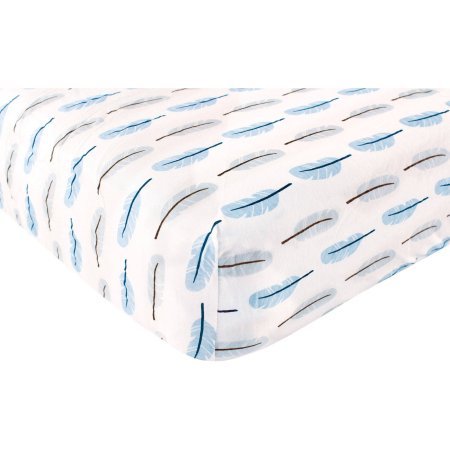 0077348560558 - TOUCHED BY NATURE ORGANIC COTTON FITTED CRIB SHEET FEATHER