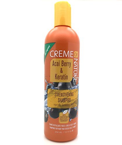0773490152114 - CREME OF NATURE ACAI BERRY AND KERATIN STRENGTHENING SHAMPOO FOR DRY DAMAGED HAIR 354 ML BY CREME OF NATURE