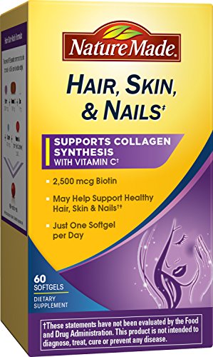 0773490281784 - NATURE MADE HAIR, SKIN, NAILS WITH BIOTIN SOFTGEL, 2500 MCG, 60 COUNT