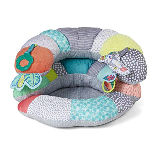 0773554130065 - INFANTINO 2-IN-1 TUMMY TIME & SEATED SUPPORT - FOR NEWBORNS AND OLDER BABIES, WITH DETACHABLE SUPPORT PILLOW AND TOYS, FOR DEVELOPMENT OF STRONG HEAD AND NECK MUSCLES