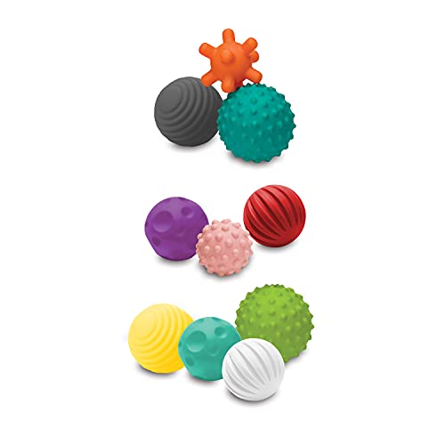 0773554164404 - INFANTINO TEXTURED MULTI BALL SET - TOY FOR SENSORY EXPLORATION AND ENGAGEMENT FOR AGES 6 MONTHS AND UP, 10 PIECE SET