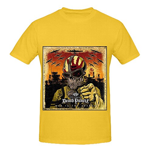 7736058551234 - FIVE FINGER DEATH PUNCH WAR IS THE ANSWER MENS CREW NECK CASUAL T SHIRTS YELLOW