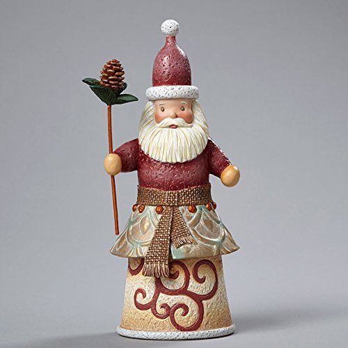 0773822848074 - ENESCO RIVER'S END BY JIM SHORE SANTA WITH PINE CONE STAFF BY ENESCO
