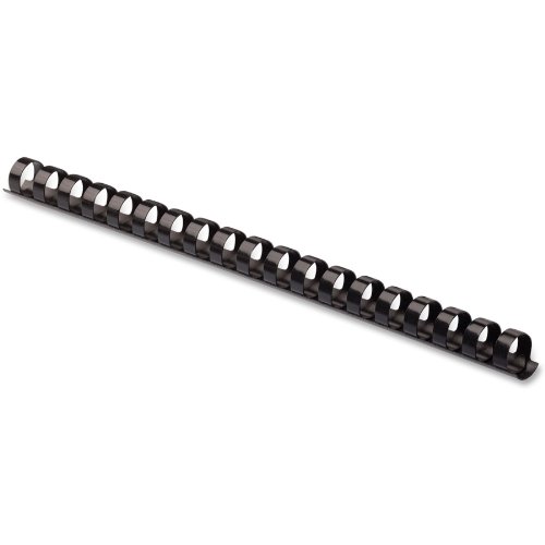 0775115232508 - FELLOWES PLASTIC COMB BINDING SPINES, 3/8 INCH DIAMETER, BLACK, 55 SHEETS, 100 PACK