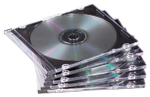0077511983184 - 50-PACK SLIM JEWEL CASES- BLACK HOLDS ONE CD/DVD AND BOOKLET (DISCONTINUED BY MANUFACTURER)