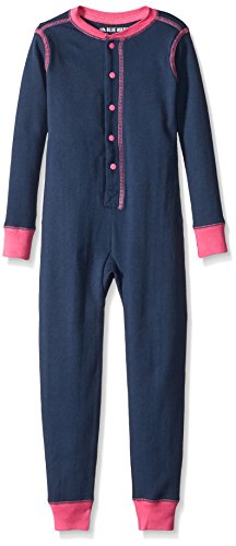 0775165264801 - LITTLE BLUE HOUSE BY HATLEY BIG GIRLS KIDS UNION SUIT-PINK AND NAVY MOOSE, BLUE, 14