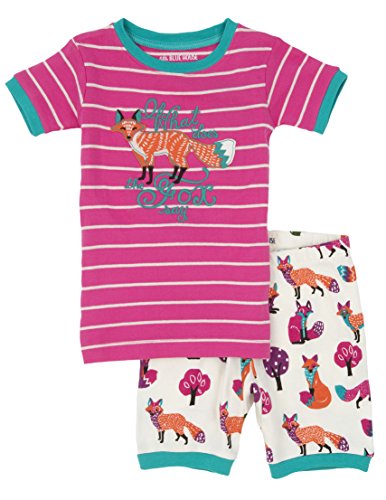 0775165266393 - LITTLE BLUE HOUSE BY HATLEY LITTLE GIRLS SHORT PAJAMA SET-PARTY FOX, PINK, 6