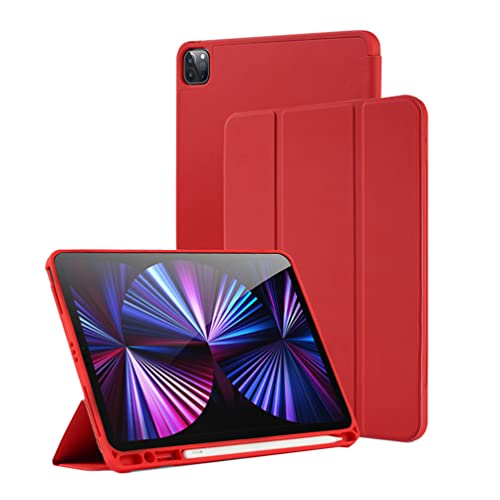 7752659644519 - COMPTIBLE WITH IPAD PRO 11 INCH 2021(3RD GEN)/2020(2ND GEN) CASE,FULL BODY PROTECTIVE COVER WITH WAKE/SLEEP FEATURE,RED