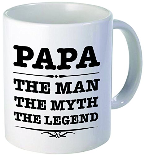 0775300540661 - PAPA, THE MAN, THE MYTH, THE LEGEND - 11OZ CERAMIC COFFEE MUG - BEST FUNNY AND INSPIRATIONAL GIFT
